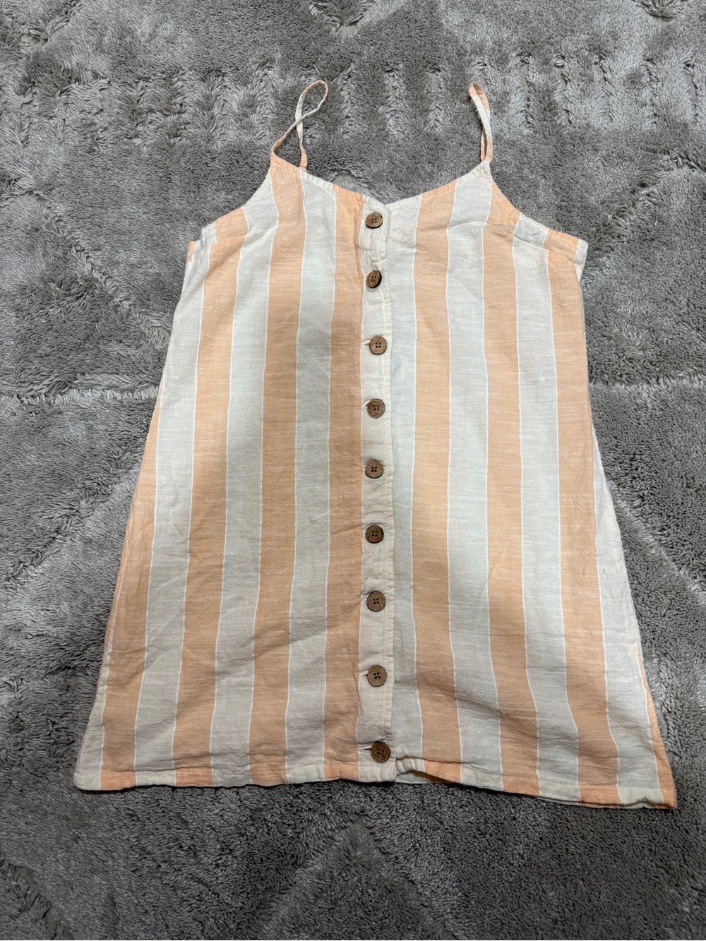Women’s Rip Curl Peach And Cream Button Tank Top Sz M